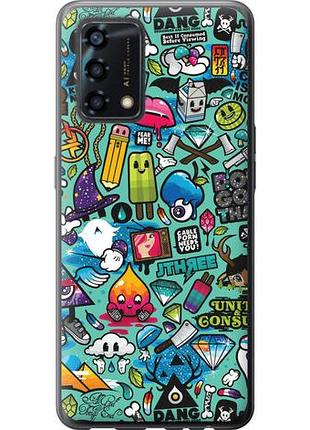Чехол на oppo a95 стикер бомбинг 1 из силикона fch_0153220
