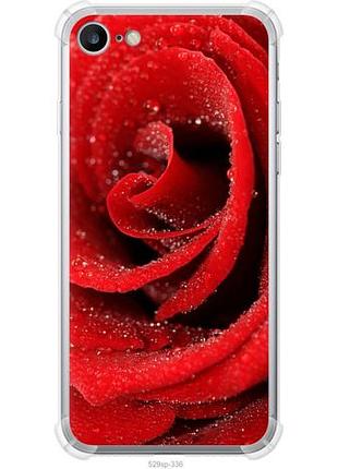 Чехол на iphone 8 красная роза из силикона fch_0154129