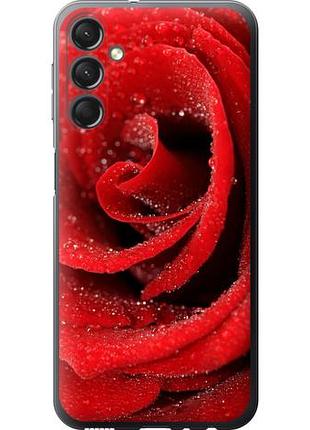 Чехол на samsung galaxy a24 a245f красная роза из силикона fch_0154207
