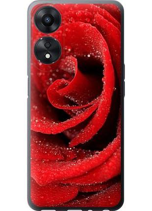 Чехол на oppo a78 5g красная роза из силикона fch_0154141