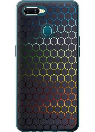 Чехол на oppo axiaomi 12 переливающиеся соты из силикона fch_0151985