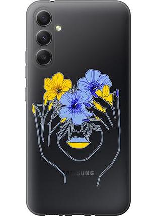 Чехол на samsung galaxy a34 a346e девушка из силикона fch_0160826