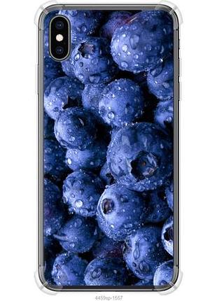 Чехол на iphone xs max голубика из силикона fch_0152958