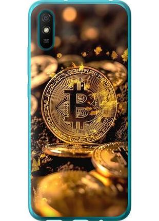 Чехол на xiaomi redmi 9a золотая лихорадка биткойна из силикона fch_0151226