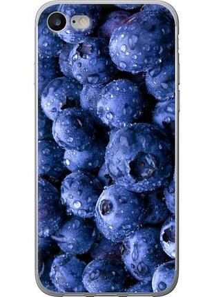 Чехол на iphone 7 голубика из пластика fch_0152863