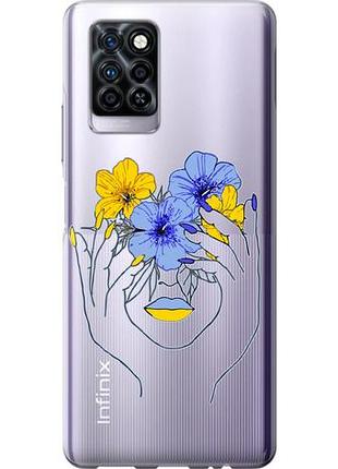 Чехол на infinix note 10 pro девушка из силикона fch_0160804