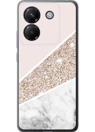 Чехол на xiaomi poco m7 pro 5g пастельный мрамор из силикона fch_0151086