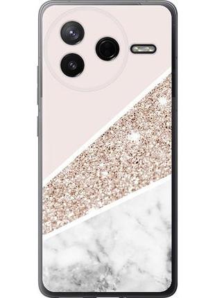 Чехол на xiaomi poco f7 pro пастельный мрамор из силикона fch_0151082