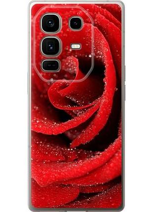 Чехол на infinix note 50 pro+ красная роза из силикона fch_0154171