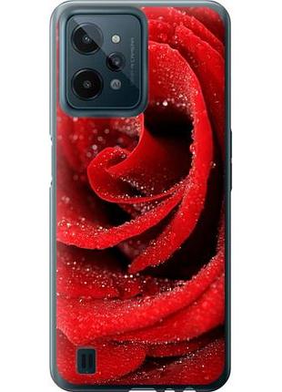 Чехол на realme c31 красная роза из силикона fch_0154093