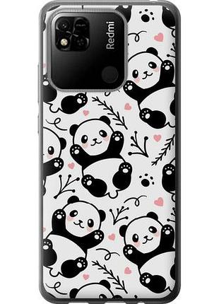 Чехол на xiaomi redmi 10a панды из пластика fch_0001614