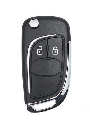 Викидний ключ opel corsa e, корпус під чіп, 2 кнопки dkt0269, hu100, новий корпус автоключа