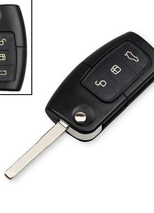 Выкидной ключ корпус ford focus fiesta dkt0269 3 кнопки без чипа и платы