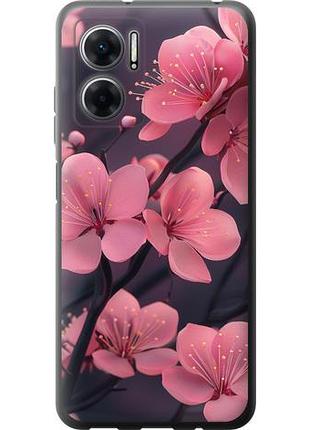 Чехол на xiaomi redmi 10 5g пурпурная сакура из силикона fch_0150096