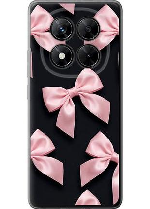 Чехол на xiaomi redmi note 14 pro+ 5g coquette ribbons dark coquette из силикона fch_0149905