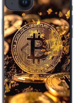Чехол на iphone 14 plus золотая лихорадка биткойна из силикона fch_0151262