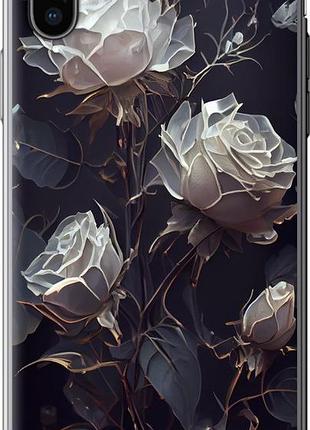 Чехол на iphone xs розы 2 из пластика fch_0152194
