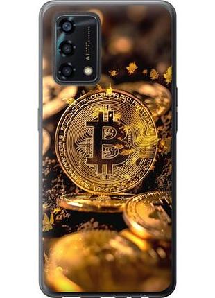 Чехол на oppo a95 золотая лихорадка биткойна из силикона fch_0151228