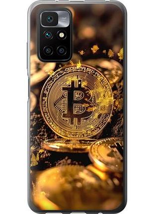 Чехол на xiaomi redmi 10 золотая лихорадка биткойна из силикона fch_0138409