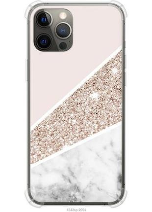 Чехол на iphone 12 pro max пастельный мрамор из силикона fch_0151084