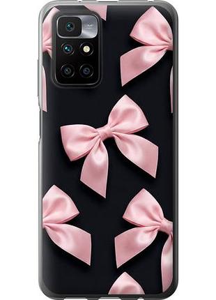Чехол на xiaomi redmi 10 coquette ribbons dark coquette из силикона fch_0149834