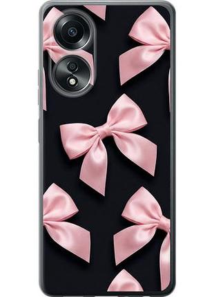 Чехол на oppo a58 4g coquette ribbons dark coquette из силикона fch_0149893