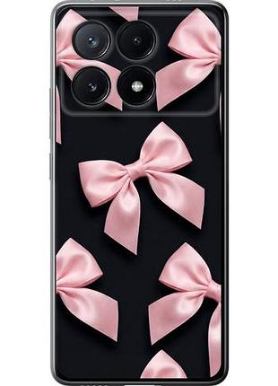 Чехол на xiaomi poco x6 pro coquette ribbons dark coquette из силикона fch_0149948