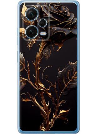 Чехол на xiaomi redmi note 12 pro+ 5g роза 3 из силикона fch_0150640