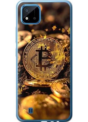 Чехол на realme c11 2021 золотая лихорадка биткойна из силикона fch_0151284
