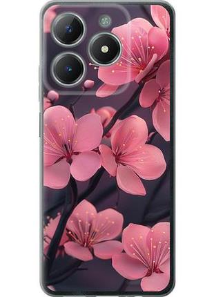 Чехол на realme c61 пурпурная сакура из силикона fch_0150051