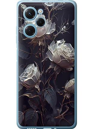 Чехол на xiaomi redmi note 12 pro speed розы 2 из силикона fch_0152142