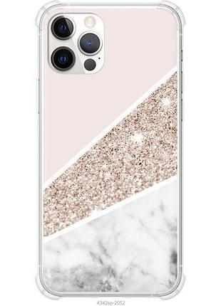 Чехол на iphone 12 pro пастельный мрамор из силикона fch_0151085