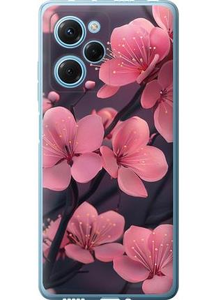 Чехол на xiaomi redmi note 12 pro speed пурпурная сакура из силикона fch_0150013