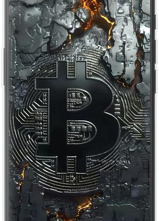 Чехол на iphone 16e раскаленный биткойн из силикона fch_0150572