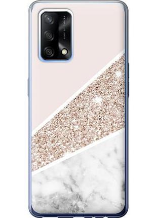 Чехол на oppo a74 пастельный мрамор из силикона fch_0150984