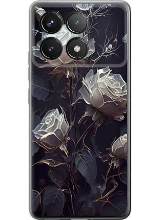 Чехол на xiaomi poco f6 pro розы 2 из силикона fch_0152217