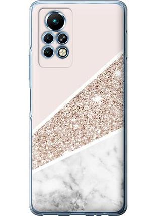 Чехол на infinix note 11 pro пастельный мрамор из силикона fch_0151055