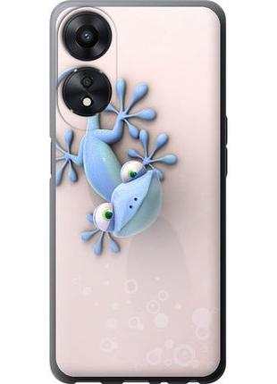 Чехол на oppo a58 5g геккончик из силикона fch_0153515