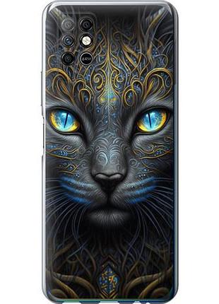 Чехол на infinix note 8 кошка из силикона fch_0152236