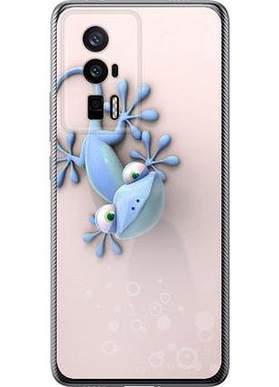 Чехол на xiaomi poco f5 pro 5g геккончик из силикона fch_0153580