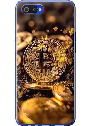 Чехол на realme c2 золотая лихорадка биткойна из силикона fch_0151252