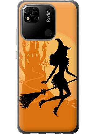 Чехол на xiaomi redmi 9c ведьма на метле из силикона fch_0032173