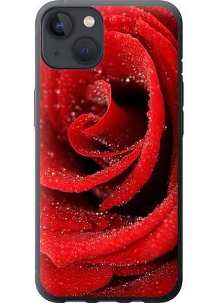 Чехол на iphone 13 красная роза из силикона fch_0009248