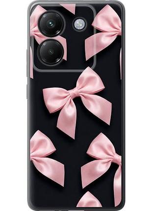 Чехол на xiaomi poco m7 pro 5g coquette ribbons dark coquette из силикона fch_0149955