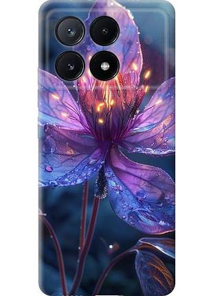 Чехол на xiaomi poco x6 pro магический цветок из силикона fch_0151585
