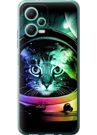 Чехол на xiaomi poco x5 5g кот-астронавт из силикона fch_0155600