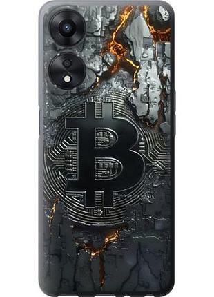 Чехол на oppo a78 5g раскаленный биткойн из силикона fch_0150526