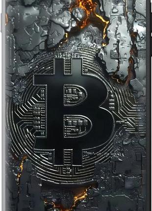 Чехол на iphone 8 plus раскаленный биткойн из пластика fch_0150550