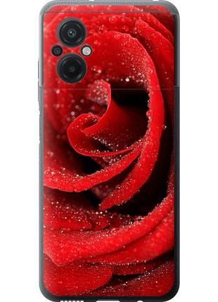 Чехол на xiaomi poco m5 красная роза из силикона fch_0009240