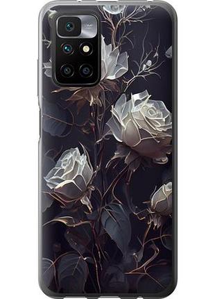 Чехол на xiaomi redmi 10 розы 2 из силикона fch_0002166